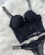 ست بوستیر نگین‌دار ویکتوریا سیکرت | سایز 60 تا 85 | کاپ B - Image 12