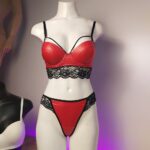 🖤 ست شورت و سوتین چرم و تور هارنس‌دار جک‌دار برند: My Venus | ترکیه - Image 13