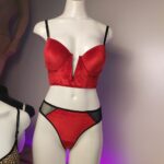 💜 ست شورت و سوتین پلانژ جک‌دار از مخمل و تور برند: My Venus |  ترکیه - Image 4