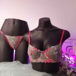 👙 ست شورت و سوتین توری طرح شکوفه صورتی | برند Arona ترکیه  | کاپ B - Image 12