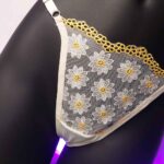 👙 ست شورت و سوتین توری شکوفه زرد بهاری | برند Arona ترکیه  | کاپ B - Image 9