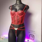 💃 ست شورت و کورست توری قرمز ولنتاین | برند ترکیه‌ای Koton Hill - Image 7