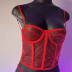 💃 ست شورت و کورست توری قرمز ولنتاین | برند ترکیه‌ای Koton Hill - Image 2