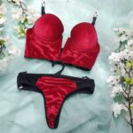 💜 ست شورت و سوتین پلانژ جک‌دار از مخمل و تور برند: My Venus |  ترکیه