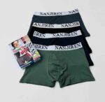 شورت مردانه نیم‌پا نخی کش‌پهن پک دوعددی | سایز بزرگ  رنگ میکس - Image 3