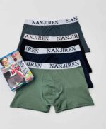 شورت مردانه نیم‌پا نخی کش‌پهن پک دوعددی | سایز بزرگ  رنگ میکس - Image 4