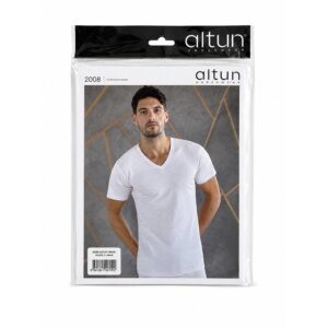 💎 زیرپوش رکابی آستین کوتاه یقه هفتی مردانه کد 2010 برند: آلتون (Alton) - ساخت ترکیه