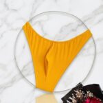شورت مردانه اسلیپ مدل Pouch - جنس نخی کشی فوق‌العاده زرد - Image 2