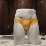 شورت مردانه اسلیپ مدل Pouch - جنس نخی کشی فوق‌العاده زرد